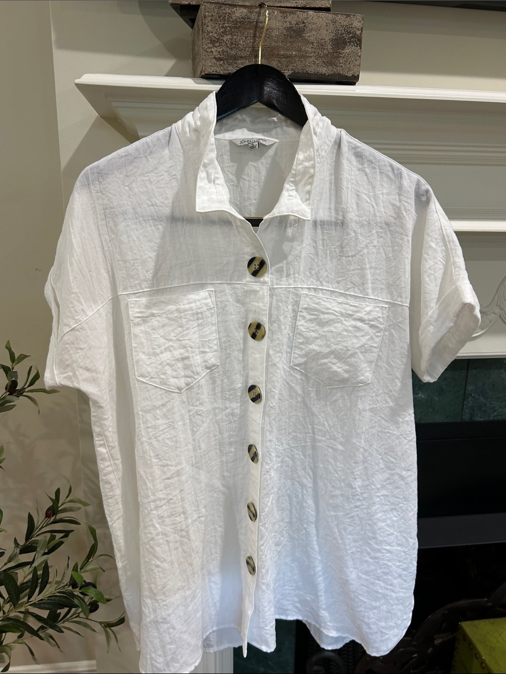 John Mark White Short-Sleeve Button Down Shirt
